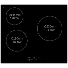 Mézières table de cuisson vitrocéramique 3 zones 5,3kW