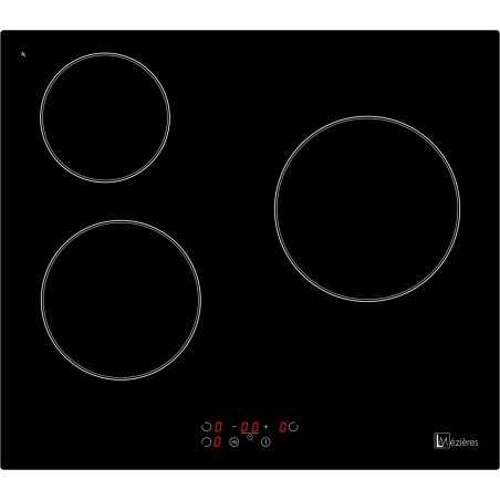 MÉZIÈRES TABLE DE CUISSON VITROCÉRAMIQUE 3 ZONES 5,3KW MANETTE