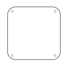 MIROIR ACRYLIQUE INCASSABLE 400X400MM