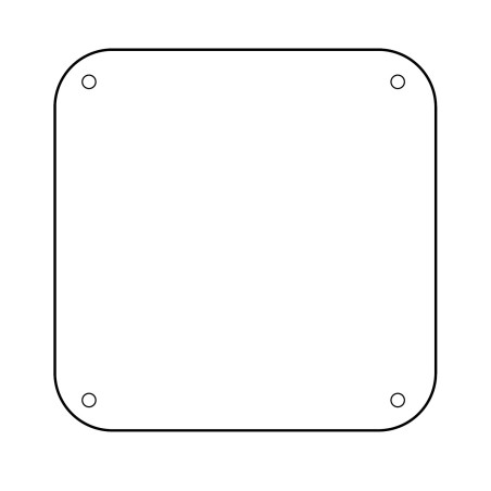 MIROIR ACRYLIQUE INCASSABLE 400X400MM