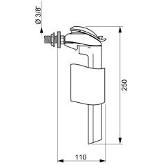 Robinet flotteur alimentation latérale f90 Wirquin