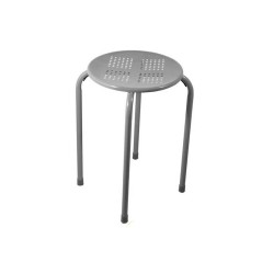 TABOURET METAL EMPILABLE GRIS