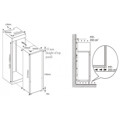 Réfrigérateur f 4* intégrable 181l