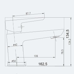 Mitigeur de lavabo noir cartouche ceramique