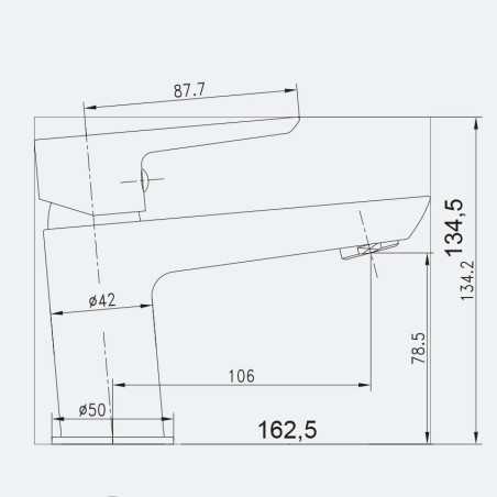 Mitigeur de lavabo noir cartouche ceramique