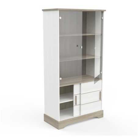 BIBLIOTHEQUE AVEC VITRINE 224318 pour Commode de MEZIERES a 300,00 €