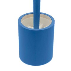 Pot + brosse Wc bois bleu