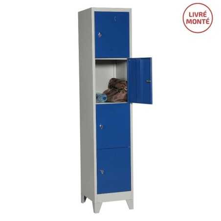 Metalart casier armoire vestiaire metal 4 casiers