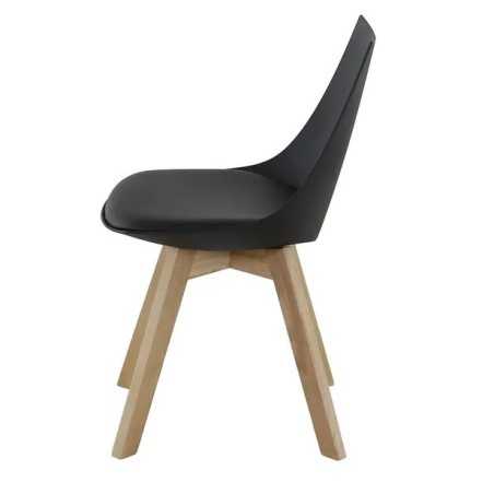 Chaise coque pieds bois style scandinave