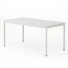 ARTEMIS TABLE CARREE 80*80 PLATEAU BLANC PIETEMENT BLANC