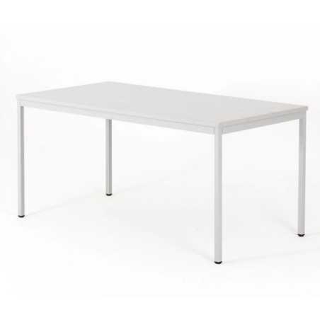 ARTEMIS TABLE CARREE 80*80 PLATEAU BLANC PIETEMENT BLANC