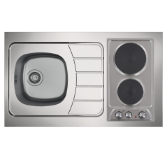 Evier inox reversible 1 cuve 100 cm domino electrique minuteur