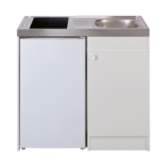 Kitchenette 100cm domino induction manette meuble 1 porte frigo 4*