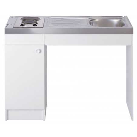 Kitchenette PMR 120cm domino électrique sans réfrigérateur