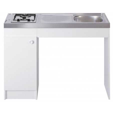 Kitchenette PMR 120cmdomino gaz sans réfrigérateur